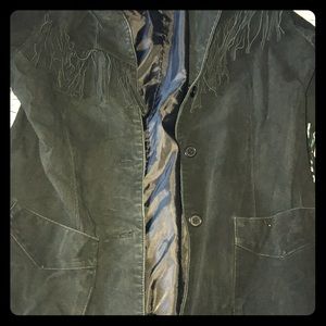 Ladies denim and company washable suede jacket